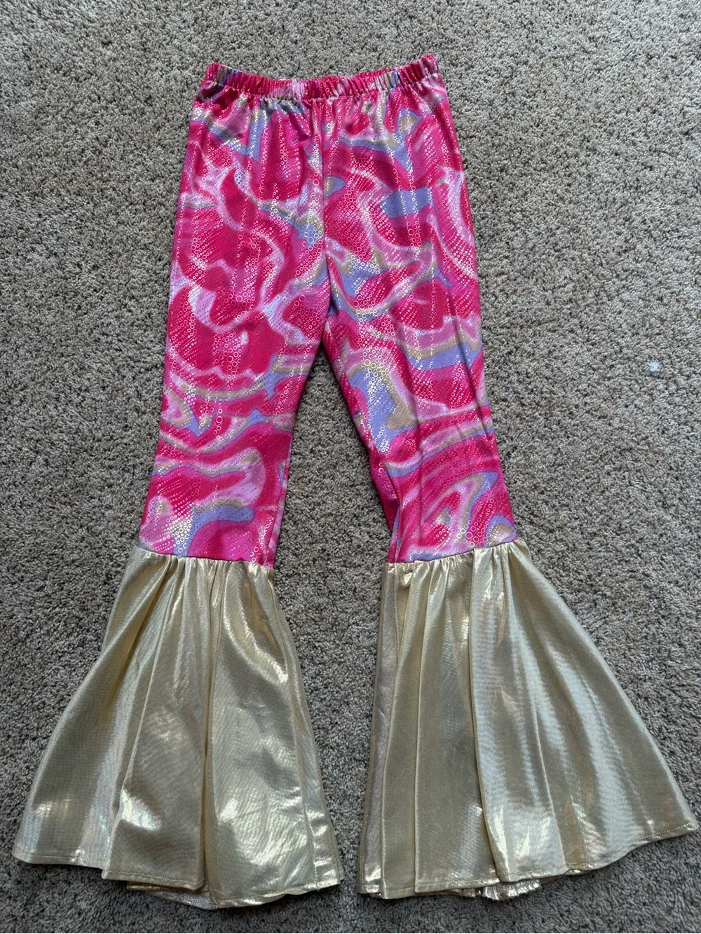 Chasing Fireflies Girls Size 14 Disco Costume Set Bell Bottoms matching Headband